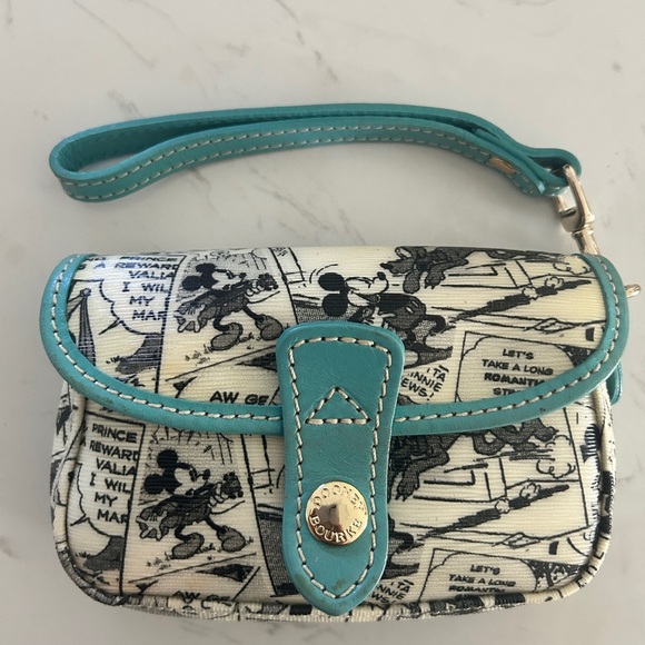 Dooney & Bourke Rare Disney Mickey Comic Strip Wristlet - EUC - Picture 2 of 12